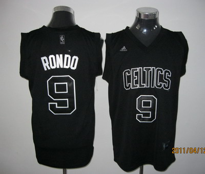  NBA Boston Celtics 9 Rajon Rondo Black Swingman Jersey